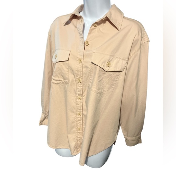 Future Collective Tops - Tan Future Collective / Reese Blutstein Button-Down Shirt XS